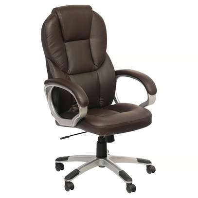Office Chair: Brown Leather Office Chair image 3