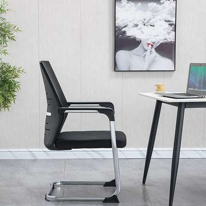 Office Chair: Mesh Fabric Visitor's Office Chair image 2