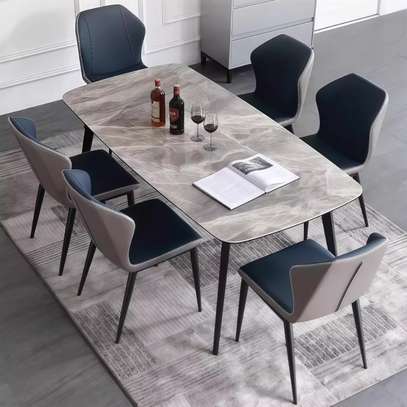 Dining Set; Marble 4 Seater Dining Tables image 4