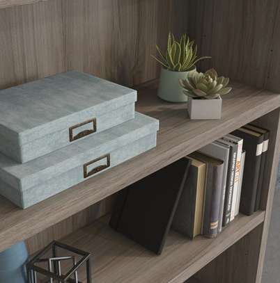 Wooden Rectangular Open Bookshelf image 7