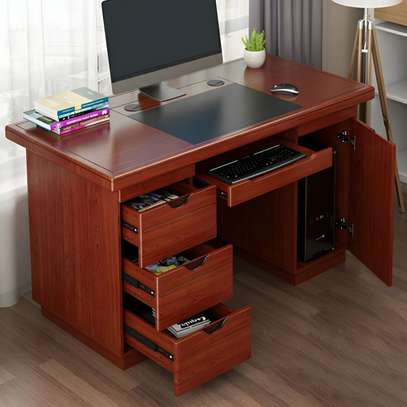Office Desk: 140cm Mahogany Moisture Proof Executive Desk image 3