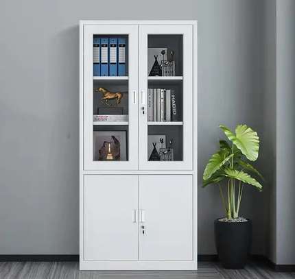 Modern Steel Storage Cabinet with Shelves image 8