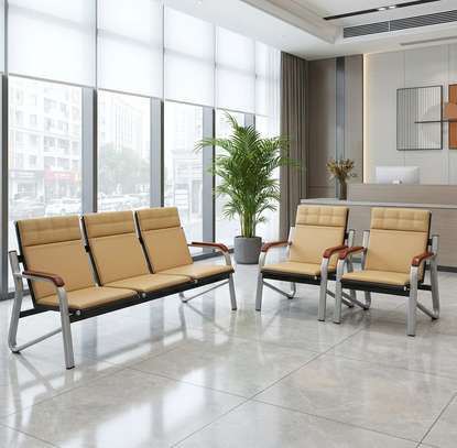 Meeting 5 Person Leather Office Sofa image 5