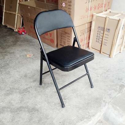 Metal Frame Leather Padded Foldable Visitors Office Chair image 3