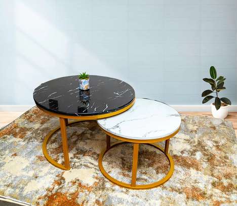 Dining Table; Intricate Decorative Marble Coffee Table image 5