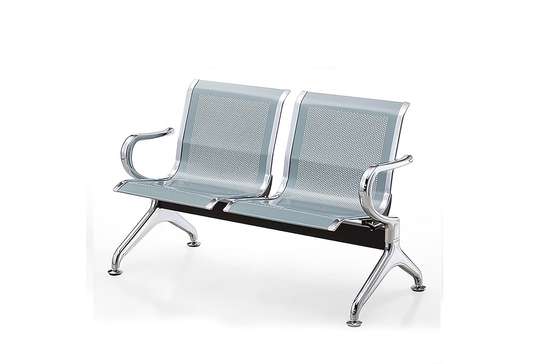 Metal 2 Person Waiting Office Bench image 3