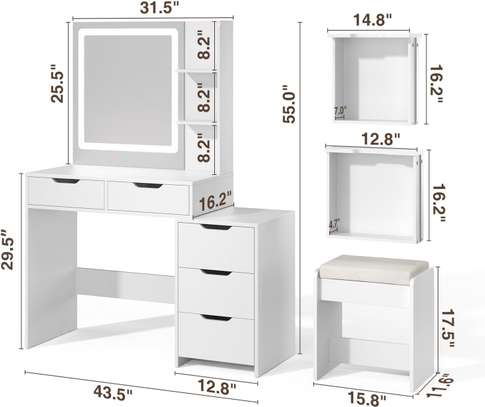 Dressing Table; Modern Home/Office Dressing Table image 7
