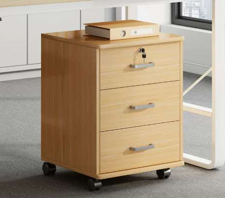 Office Cabinet; Wooden 3‑Drawer Office Cabinet in Suneka image 4