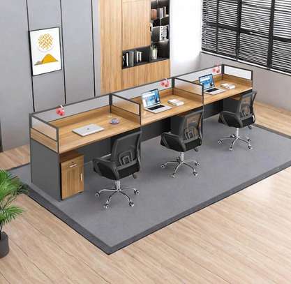 Cubic 3 Way Modern MDF Office Workstation Desk image 4