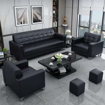 Office Sofas:5 Seater  Office Leather Sofa In Keumbu image 2