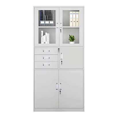 Office Cabinet; Sleek Steel Office Cabinet With Inbuilt Safe image 4