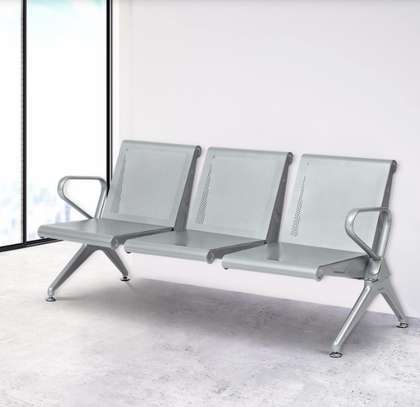 3 Seater Metallic Airport Bench image 2