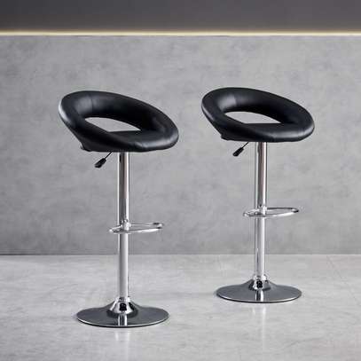 Barstools : Adjustable Height Leather Counter Stool image 5