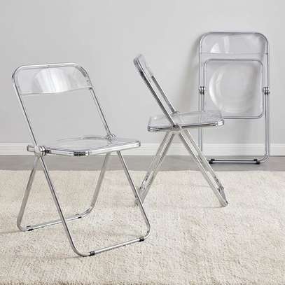 Armless Clear Foldable Plastic Chair image 6