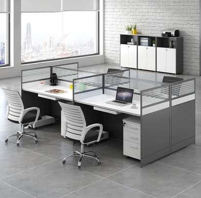 Office Workstations : 4 Way Office Working Desk image 8