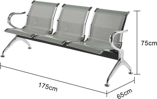 3 Seater Non Padded Waiting Bench image 9