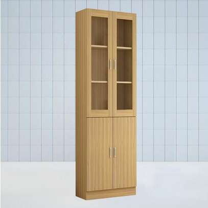 Office file cabinet: 2-door wooden file cabinet-brown image 4