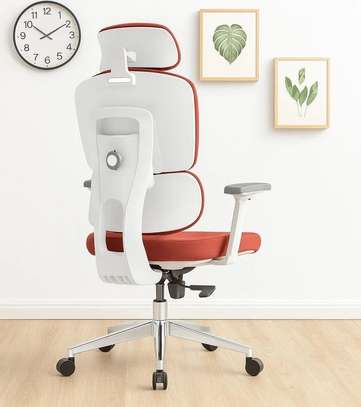 Orange Orthopedic Office Chair image 2
