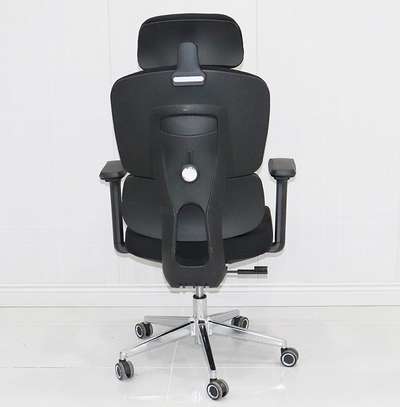 Office Chair: Black Fabric Orthopedic Office Seat image 3