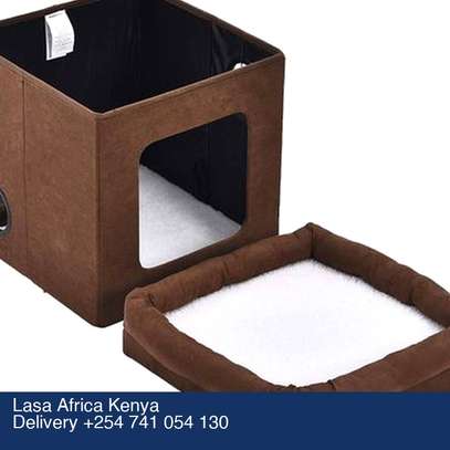 LASA Collapsible CAT House - Soft Suede With Sh... image 2