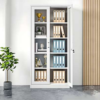 2 Door Full Glass Display Office Cabinet image 13