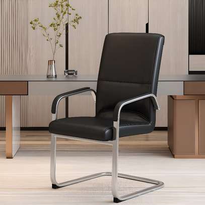 Leather Fixed Highback Chair with Back Support image 5