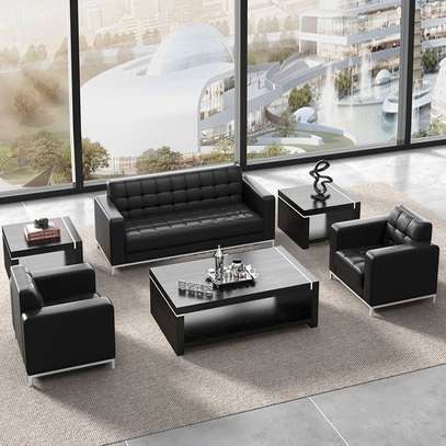 5-Seater Executive Office Leather Sofa image 5