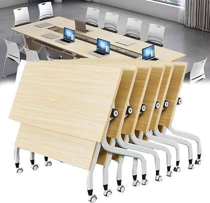 Brown Foldable Conference Meeting Table image 12