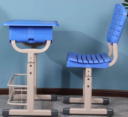 Kids furniture: Blue Adjustable Kids Desk & Chair Combo image 2