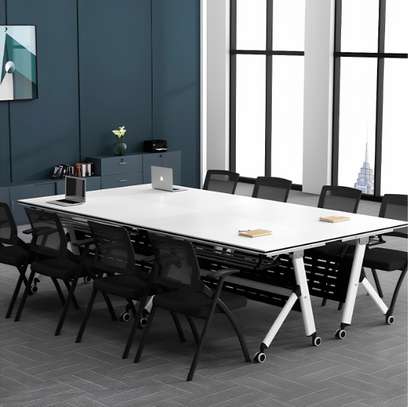 Foldable Table : White Foldable Office Table In Chepilat image 8