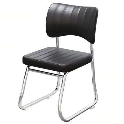Office seats: Stackable leather office leather visitor seat image 4