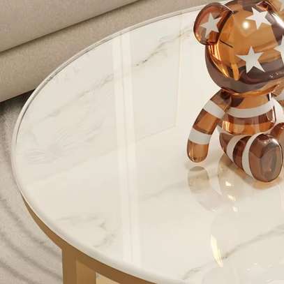 Coffee Table; Fancy Contemporary Marble Coffee Table image 5