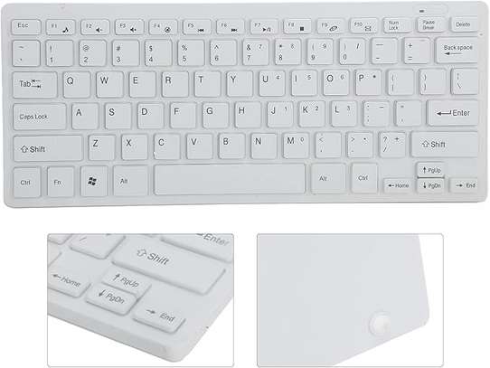 mini wireless keyboard with mouse(combo) white-k03 image 2