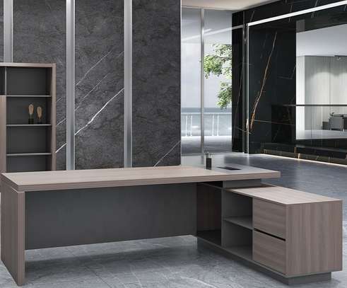 Office desk: Gray 2.2 meter Executive Office Table image 3