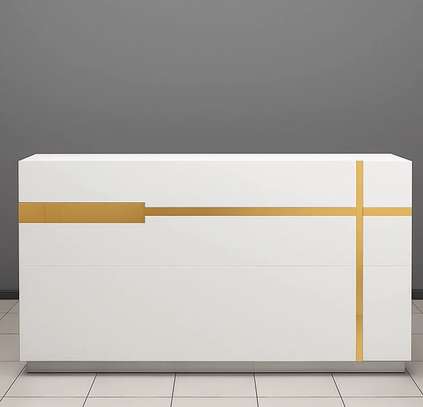 1.6M Wooden Office Reception Desk image 10