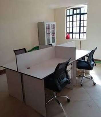 Four way office working station desks image 13