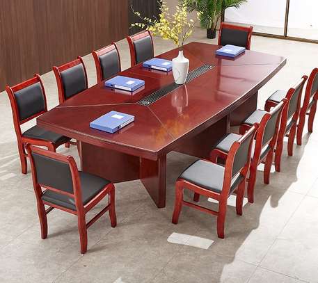 Mahogany 2.4m Curved Edge Conference Office Table image 10