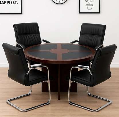 Modern 4-Seater Executive Meeting Table image 8