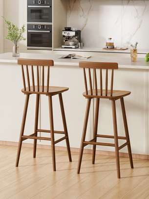 Barstool; Creative Backrest Plastic Barstool image 2