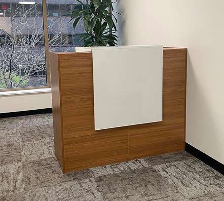 160cm Wooden Reception Desk image 2