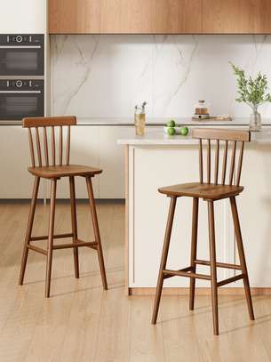 Barstool; Creative Backrest Plastic Barstool image 3