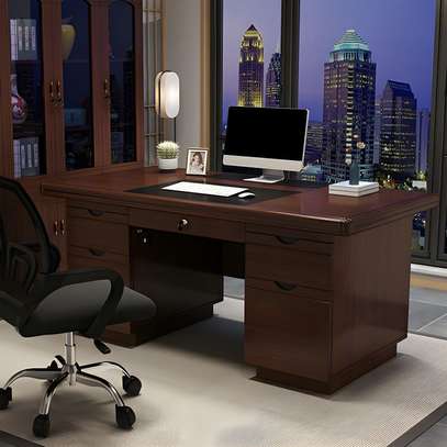 Wooden Executive Desk Dark image 2