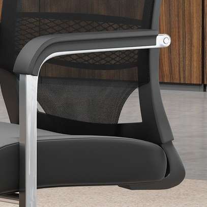 Office Tables: Non-Rotating Mesh Office Guest Chair image 2