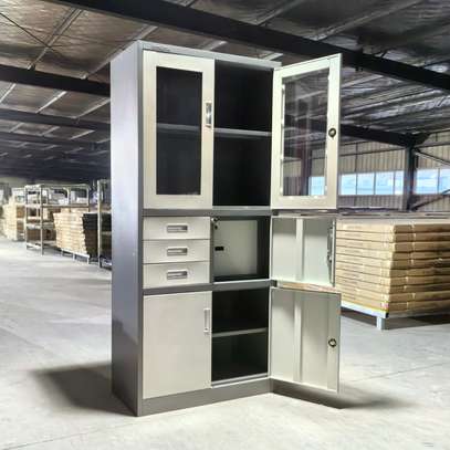 2-Door Steel Office Cabinet with Safe image 5
