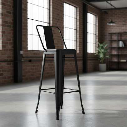 Barstool; Metallic Counter Barstool image 3