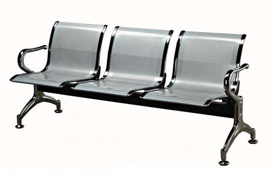 3-Link Metallic Waiting Room Bench image 6