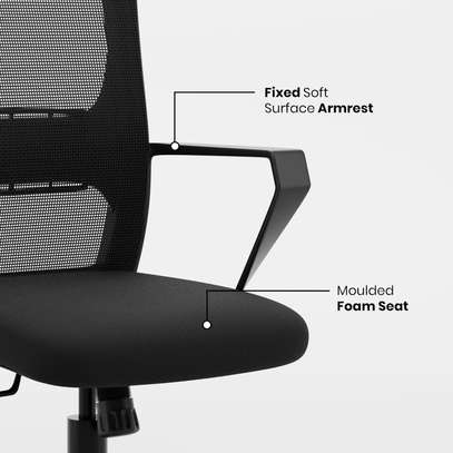 High-back orthopedic office seat image 9