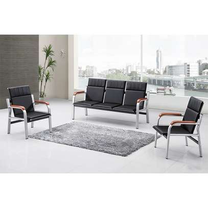 Leather 5 Person Office Meeting Sofa image 10