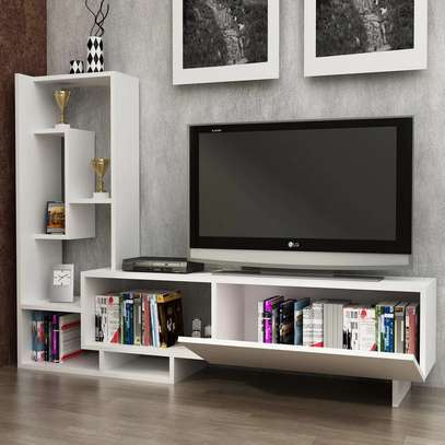 TV Stand; Wooden Living Room TV Stand with Storage image 5