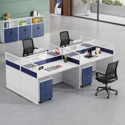 Office Desk : 4-Way Office Modular Workstation image 3